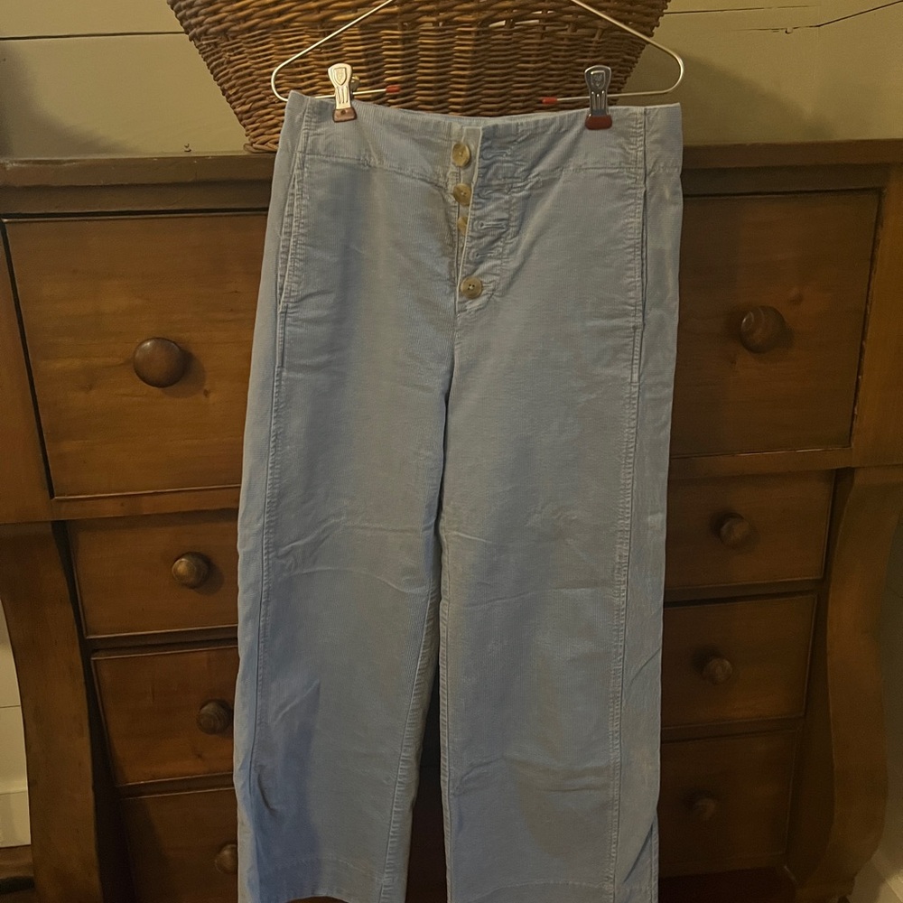 Anthropologie cropped flare corduroys